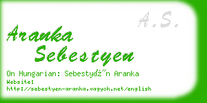 aranka sebestyen business card